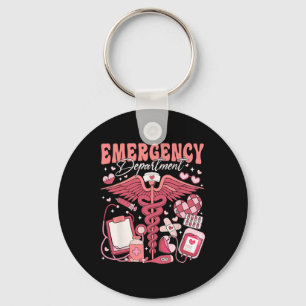 Valentines Day Emergency Room Nurse Kat Women's Bl Key Ring
