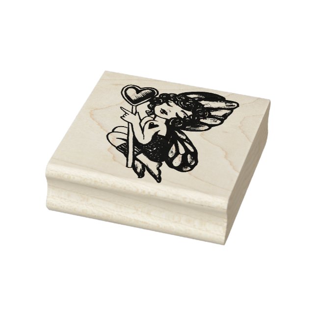 Valentine's Day Fairy                              Rubber Stamp (Stamp)