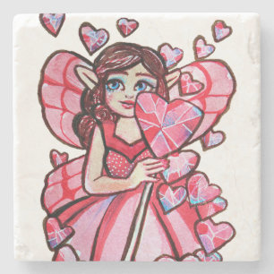 Valentine's day Fairy Stone Coaster