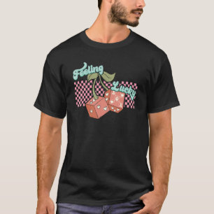Valentine's Day Feeling Lucky Dice Heart Cherries  T-Shirt