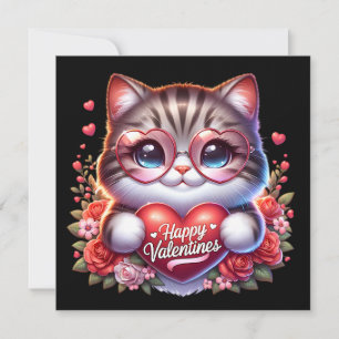 Valentine's Day Flat Holiday Card