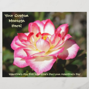 Valentine's Day Flyer custom Pink White Rose