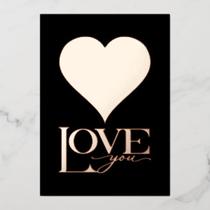 VALENTINE'S DAY, Foil Heart, Love You 