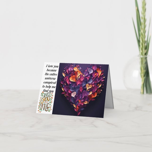 Valentine's day Folded Holiday Card (Front)