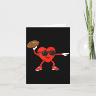 Valentine's Day Football Heart Playing Card