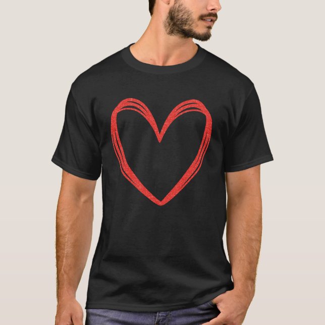 Valentines Day  for Women Cute Love Heart T-Shirt (Front)