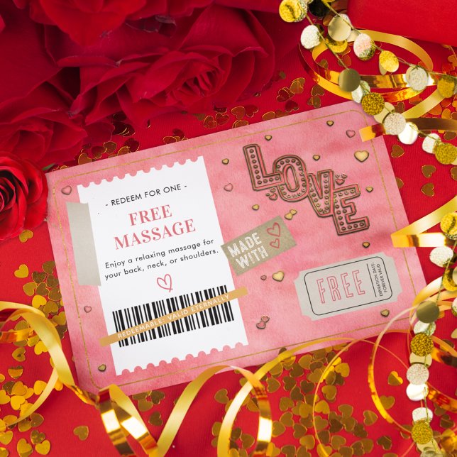 Valentine's Day Free Massage Love Couples Coupon (Creator Uploaded)