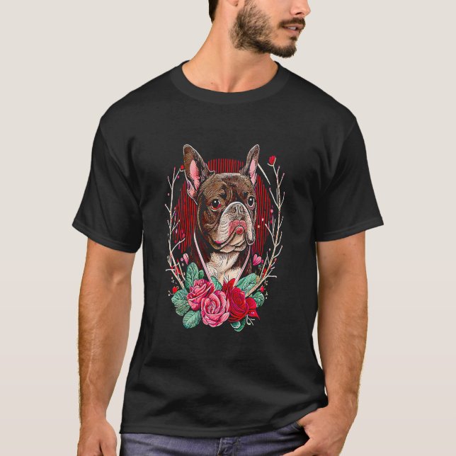 Valentine's day  French Bulldog Dog Valentine  17 T-Shirt (Front)