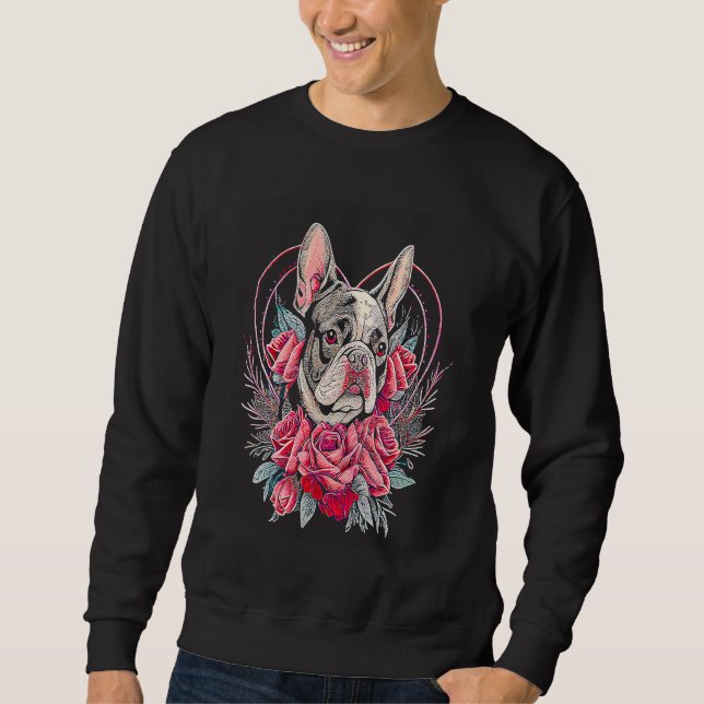 Valentine's day  French Bulldog Dog Valentine  19 Sweatshirt (Front)
