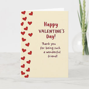 Valentines Day Friend Thank You Card