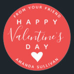 Valentine's day friendship label<br><div class="desc">Cute sticker for your valentine's day gifts.</div>