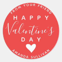 Valentine's day friendship label