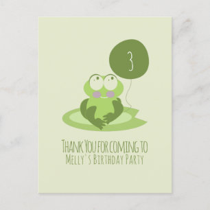 Valentines Day  Frog Birthday Thank You Postcard