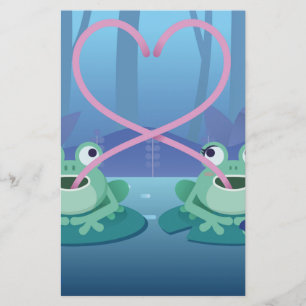 valentines day frog lovers stationery