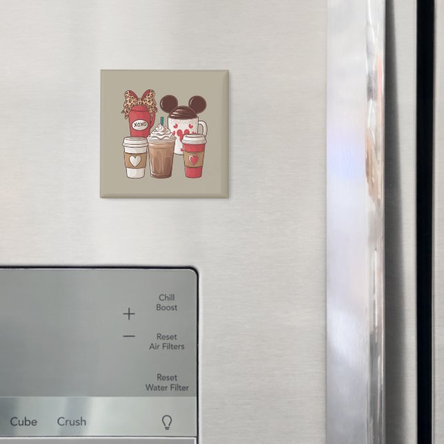 Valentine's Day Funny Latte Coffee Lover  Magnet (In Situ (Fridge))