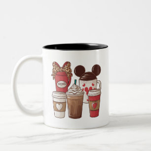 Valentine's Day Funny Latte Coffee Lover Two-Tone Coffee Mug