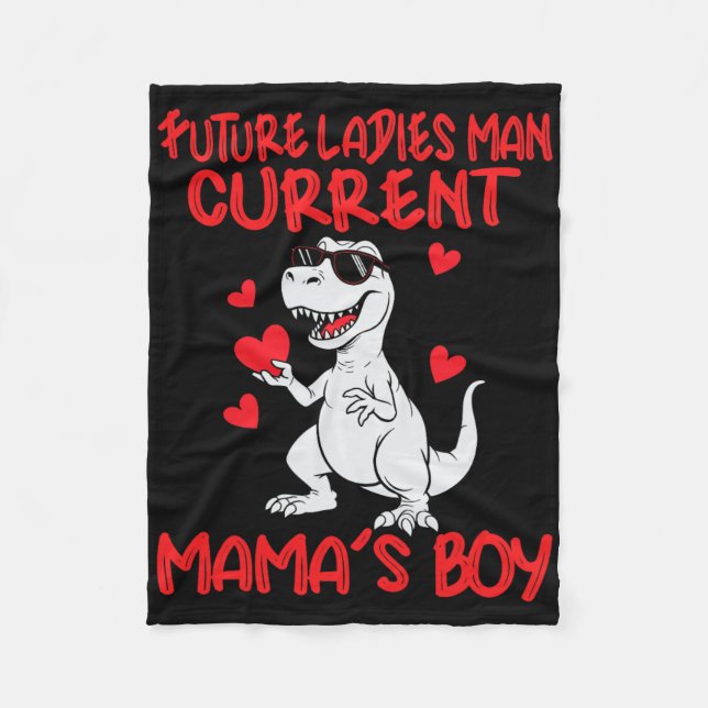 Valentines Day Future Ladies Man Current Mamas Boy Fleece Blanket (Front)