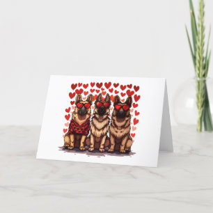 Valentines Day German Shepherd Dogs Holiday Card