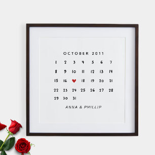 Valentine's Day Gift, Calendar Poster 