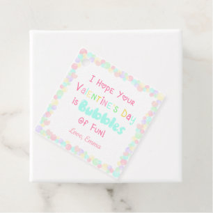 Valentines Day Gift Card - Bubbles of Fun Favour Tags