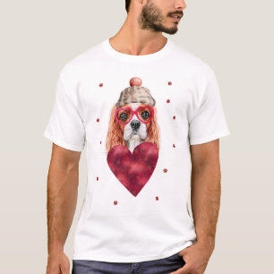 Valentine's Day Gift Cavalier King Spaniel Dog T-Shirt