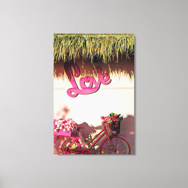 Valentine's day gift for bikers canvas print (Front)