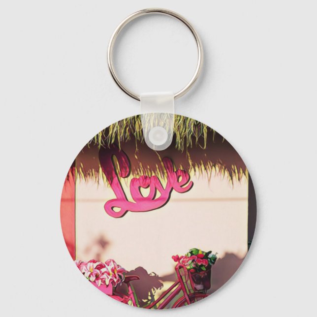 Valentine's day gift for bikers key ring (Front)