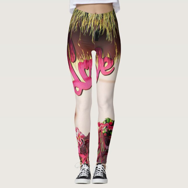 Valentine's day gift for bikers leggings (Front)