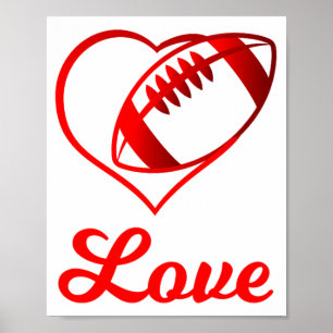 Valentines Day Gift For Football Lovers Poster
