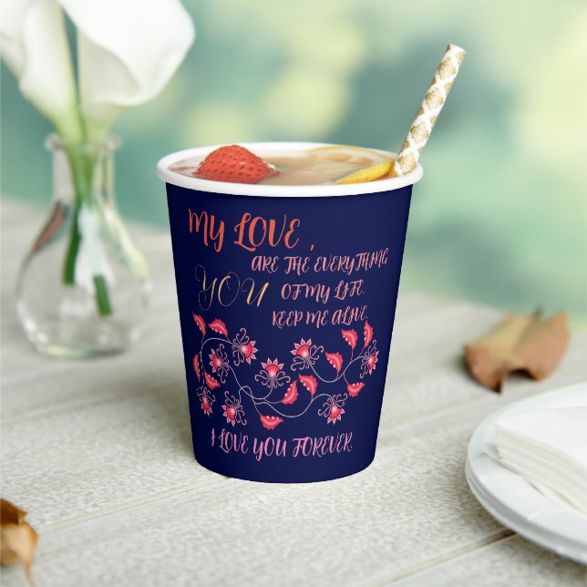 VALENTINE'S DAY GIFT FOR GIRLFRIEND, WIFE, HUSBAND PAPER CUPS (Insitu)