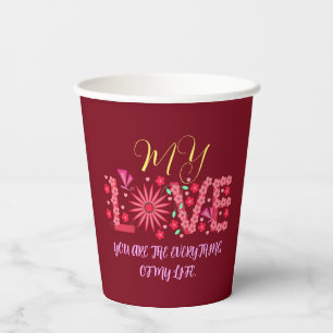 VALENTINE'S DAY GIFT FOR GIRLFRIEND, WIFE, HUSBAND PAPER CUPS