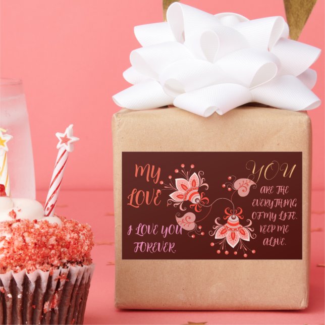 VALENTINE'S DAY GIFT FOR GIRLFRIEND, WIFE, HUSBAND RECTANGULAR STICKER (Party)