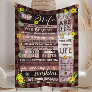 Valentine's Day Gift For His/her To My Wife Fleece Blanket