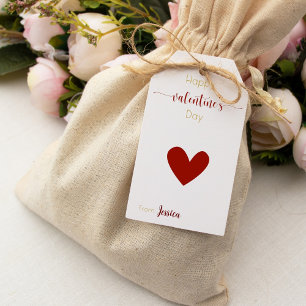 Valentine's Day gift label