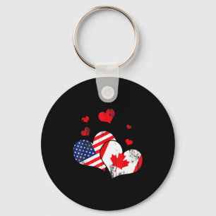Valentine's Day Gift Maple Leaf Canada  Key Ring