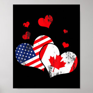 Valentine's Day Gift Maple Leaf Canada  Poster