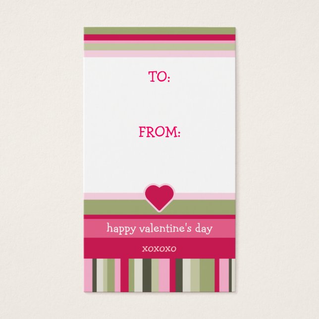 Valentine's Day Gift Tag (Front)