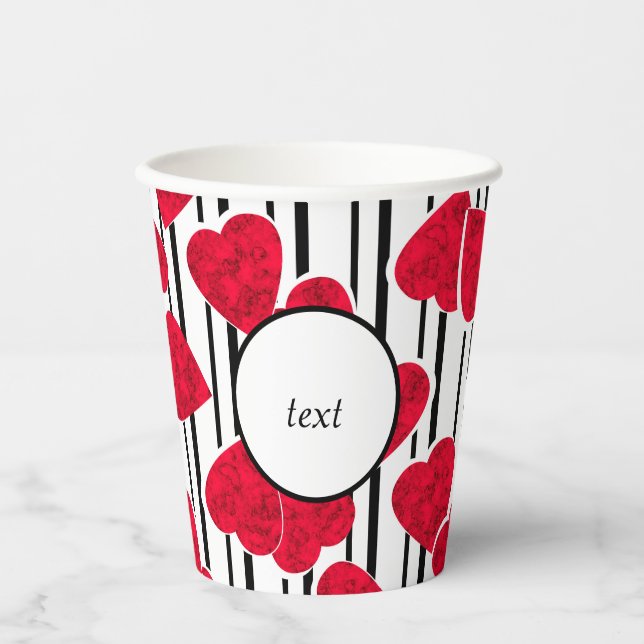 Valentine's day gift tags paper cups (Front)