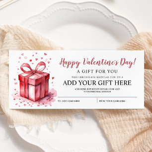 Valentines Day Gift Voucher Certificate Invitation