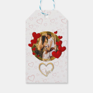 Valentine's Day Gift with Personalized Red Hearts Tags