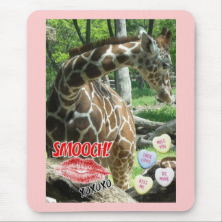 Valentine's Day Giraffe Mouse Pad