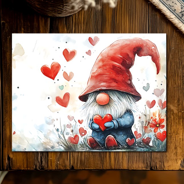 Valentine's Day Gnome Holiday Postcard (Creator Uploaded)