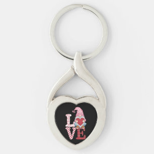 Valentines Day Gnome Love Couple Gifts for Her  Key Ring