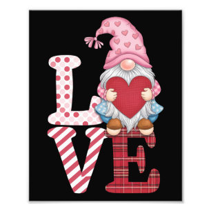 Valentines Day Gnome Love Couple Gifts for Her  Photo Print