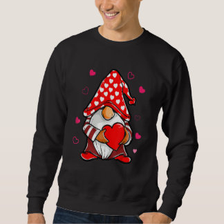 Valentines Day Gnome Love Holding Red Heart Sweatshirt