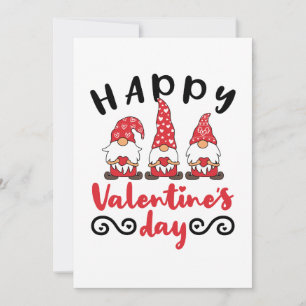 Valentine's Day Gnome Swedish Tomte Holiday Card