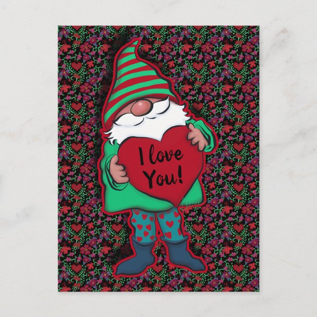Valentine's Day Gnome | Your Personalise Postcard (Front)