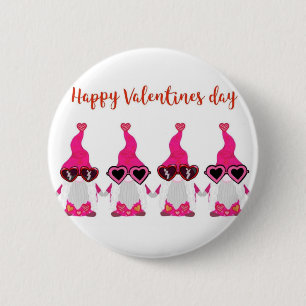 Valentine's Day gnomes 6 Cm Round Badge
