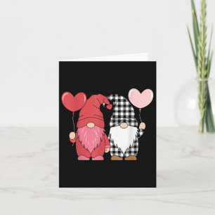 Valentines Day Gnomes Cute Red Hearts Love Gnome L Card