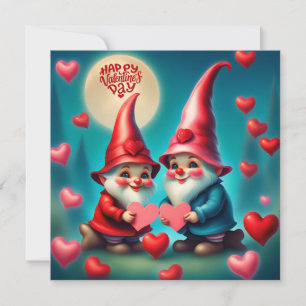 Valentine's Day Gnomes  Holiday Card